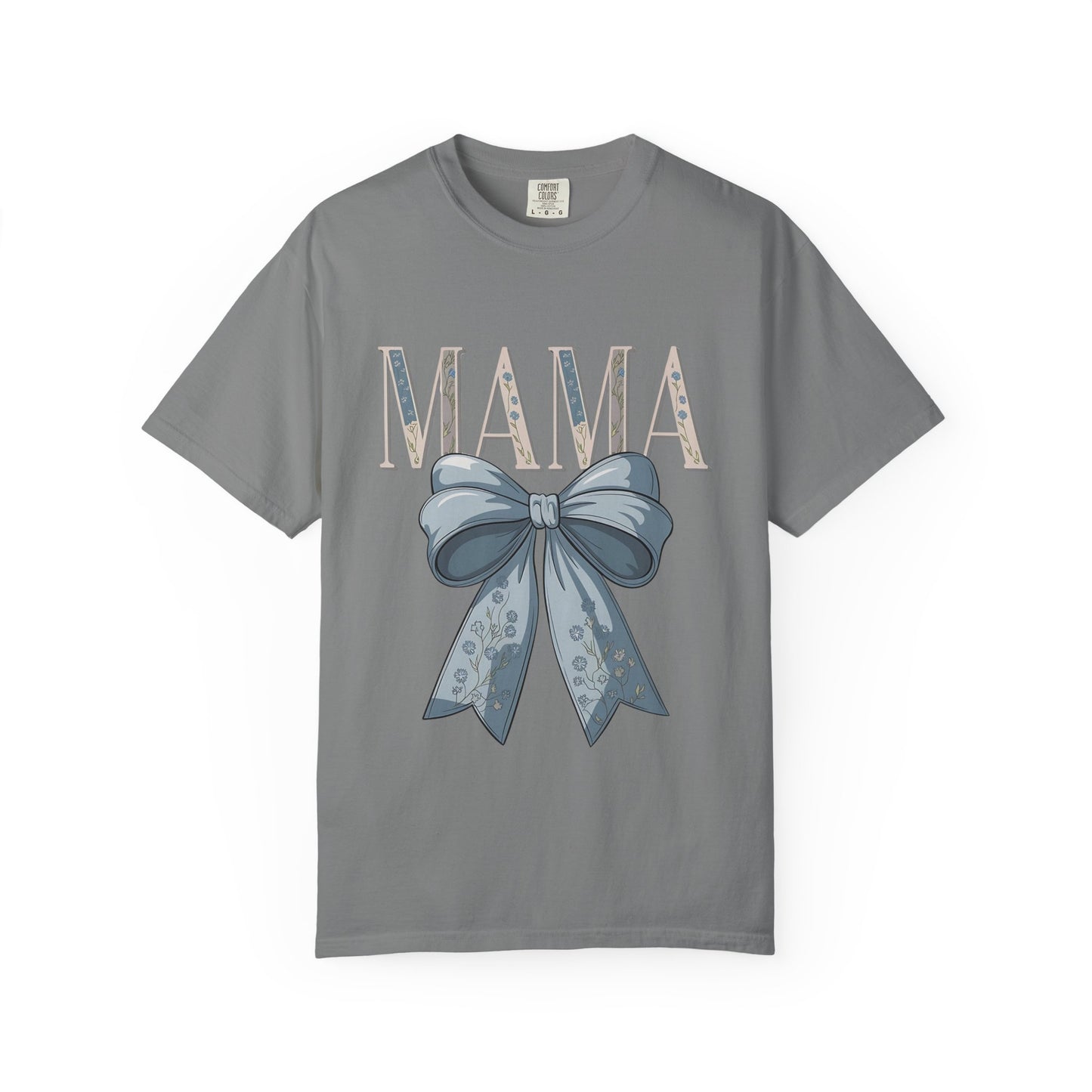 Mama Bow T-Shirt — Vintage Floral Ribbon Mother’s Day Tee