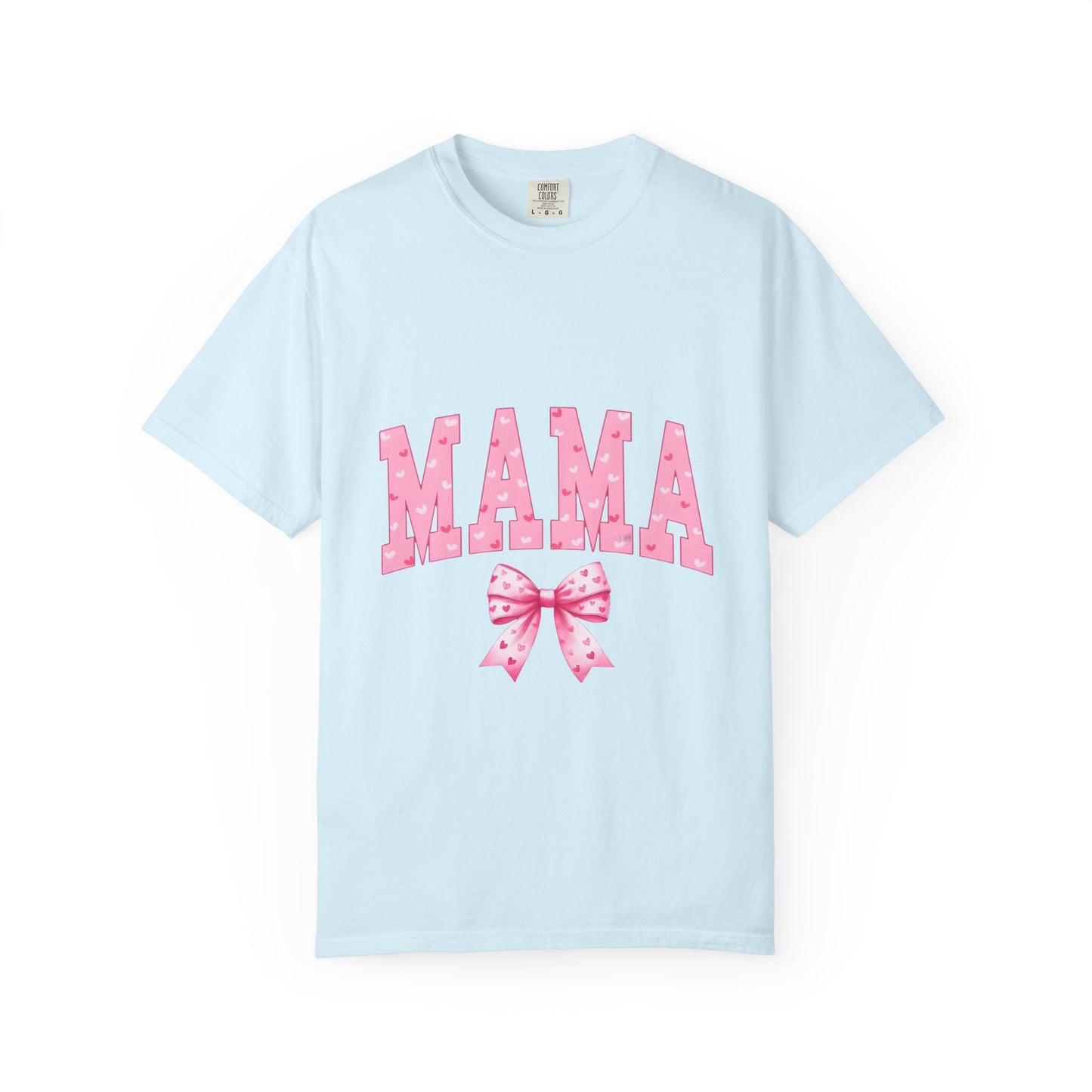 Mama Pink Polka Dot T‑Shirt — Cute Mama Tee with Bow
