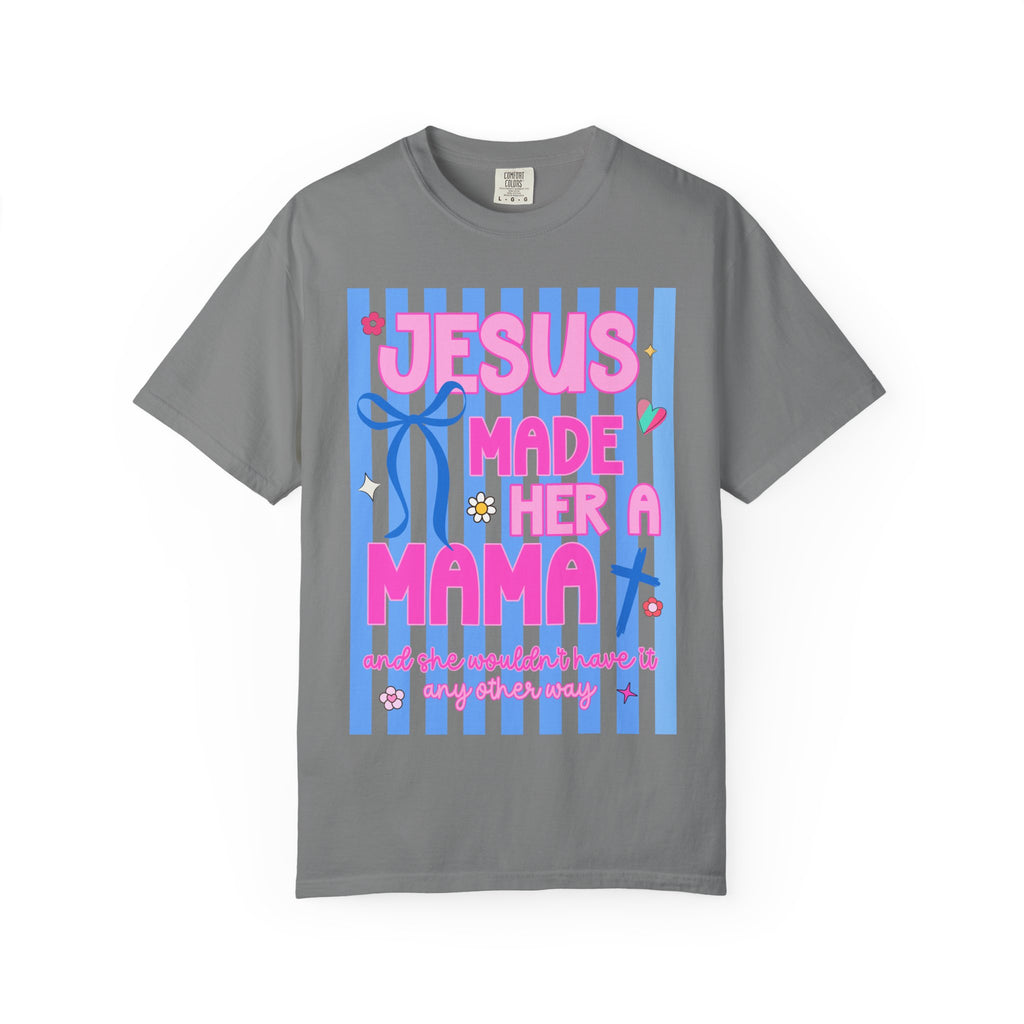 Jesus Made Her a Mama T-Shirt — Cute Christian Mom Graphic Tee