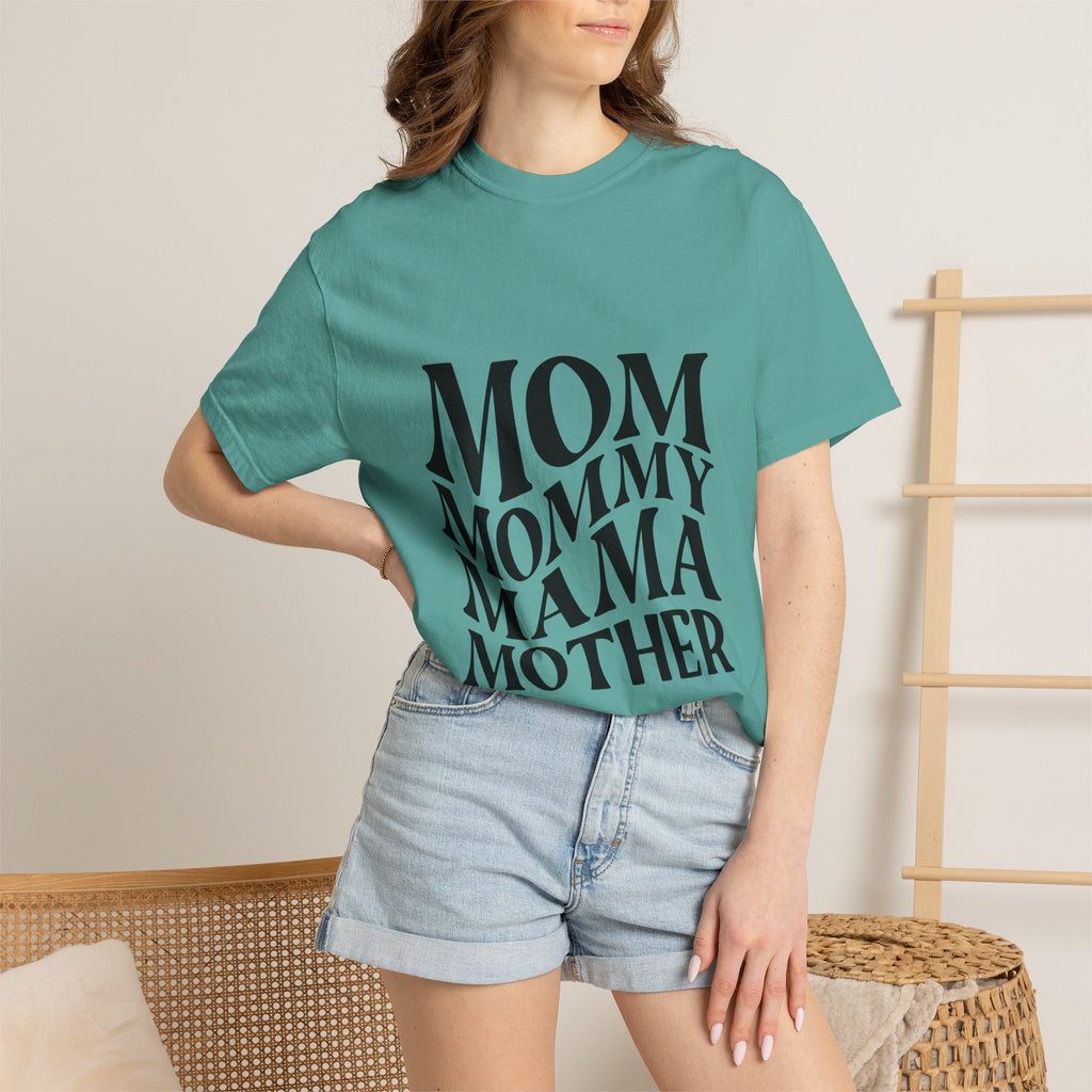 Mom Mommy Mama Mother T-Shirt — Feminine Typography Tee for Mother's Day & Everyday