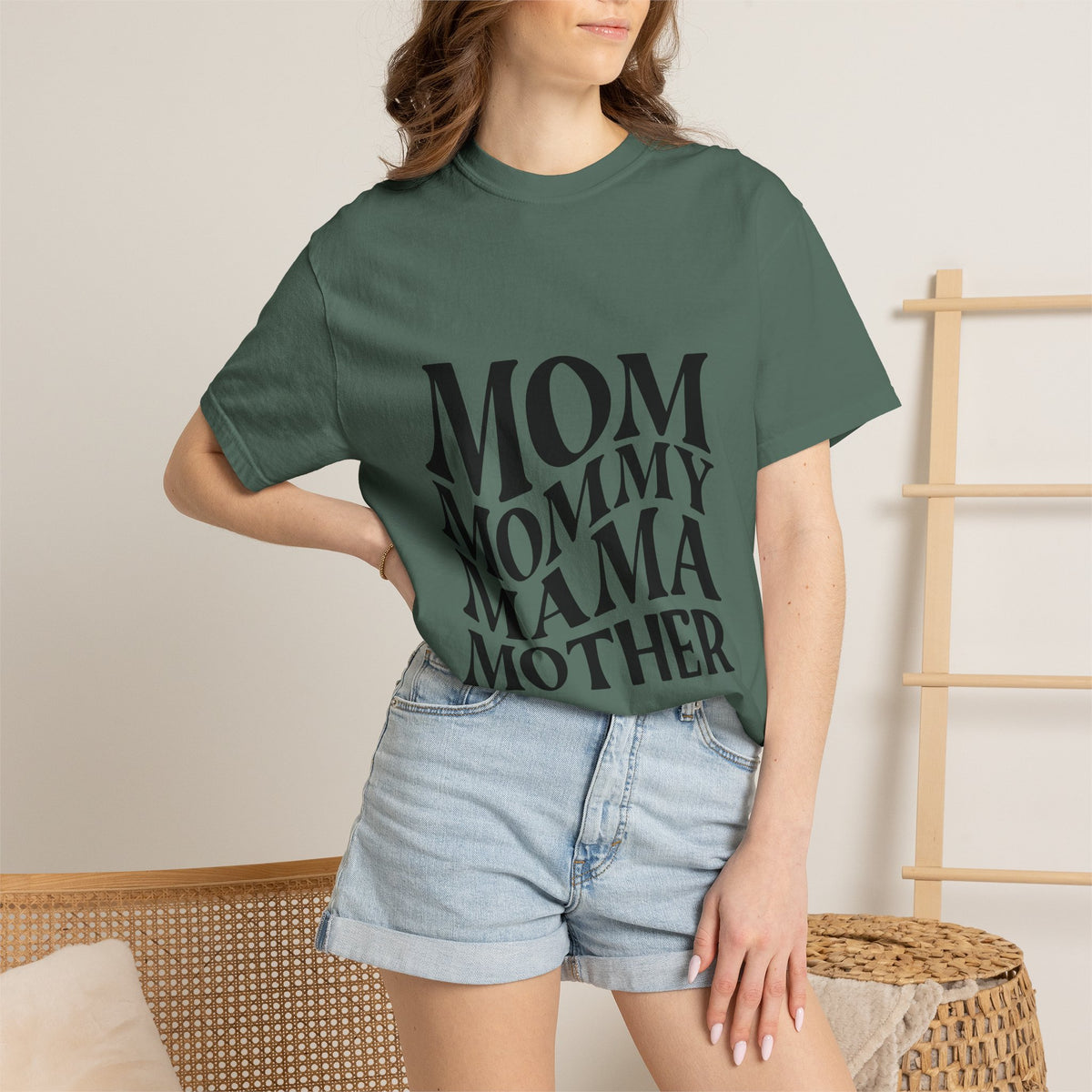 Mom Mommy Mama Mother T-Shirt — Feminine Typography Tee for Mother's Day & Everyday