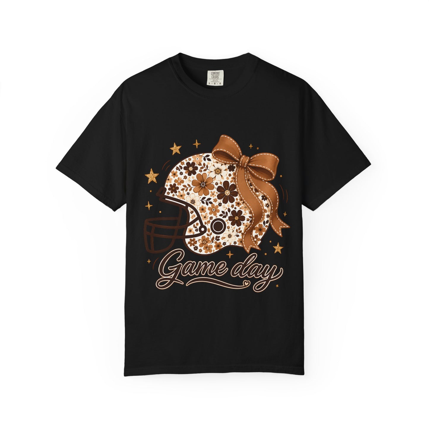 Game Day Floral Football Helmet T-Shirt