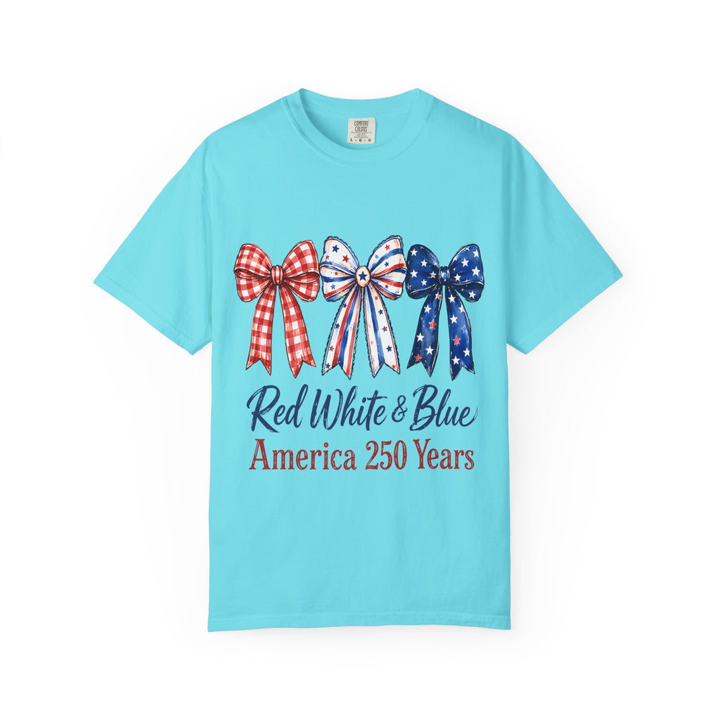 Patriotic Bows 'Red White & Blue - America 250 Years' T-Shirt