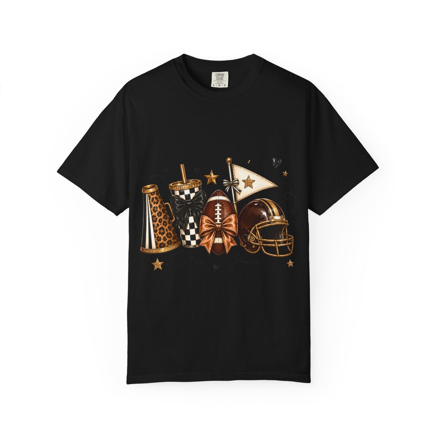 Football Fandom Graphic Tee — Helmet, Cleats & Tailgate Icons