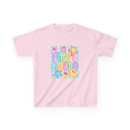 First Grade Kids T‑Shirt — Colorful Back-to-School Design