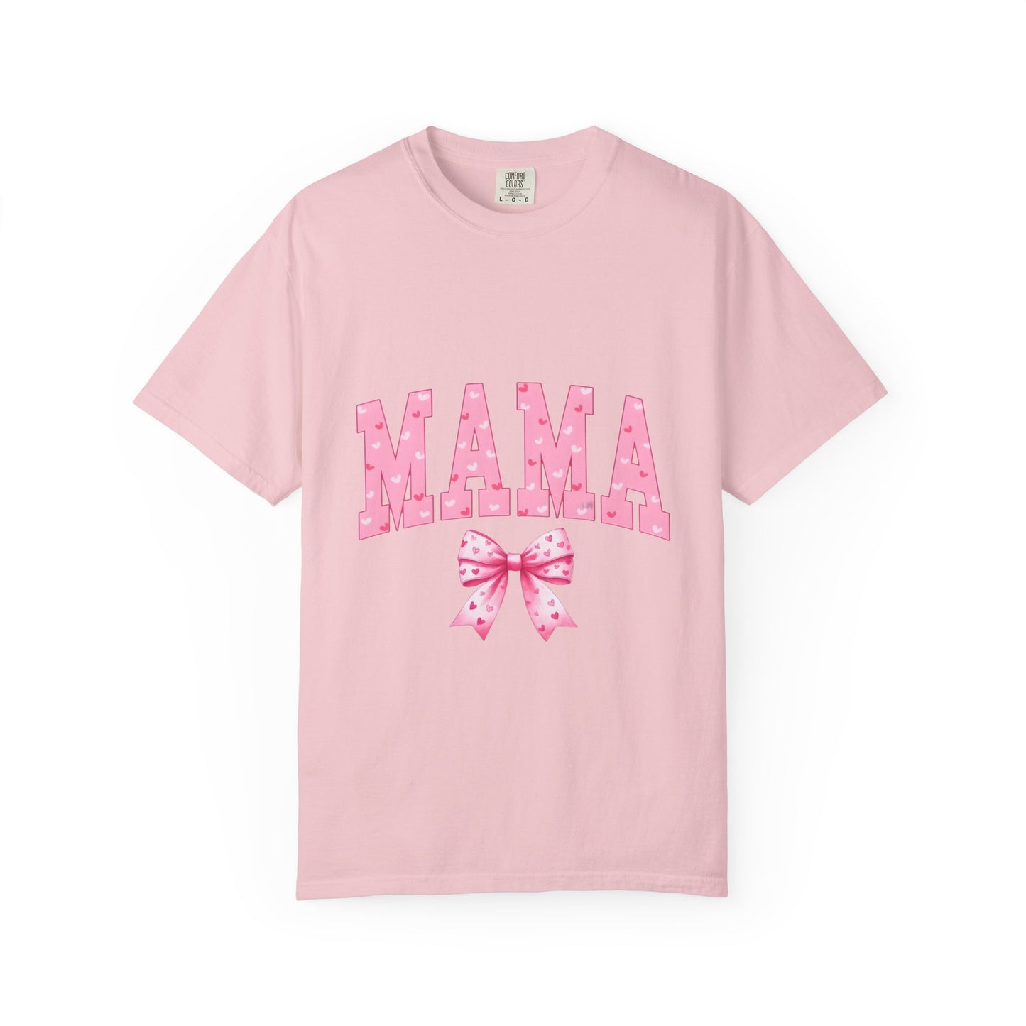 Mama Pink Polka Dot T‑Shirt — Cute Mama Tee with Bow