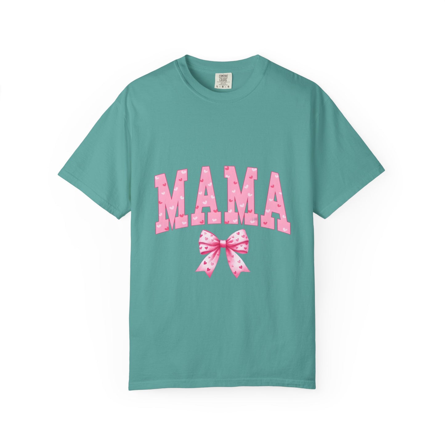 Mama Pink Polka Dot T‑Shirt — Cute Mama Tee with Bow