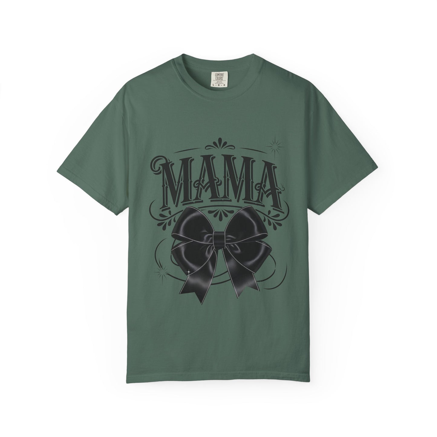 Mama Bow T-Shirt — Vintage Script Graphic Tee for Moms