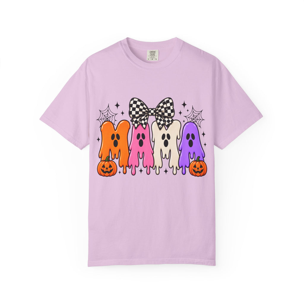 Mama Ghosts Halloween T-Shirt — Cute Spooky Mom Tee with Pumpkins