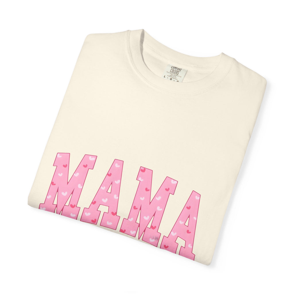 Mama Pink Polka Dot T‑Shirt — Cute Mama Tee with Bow
