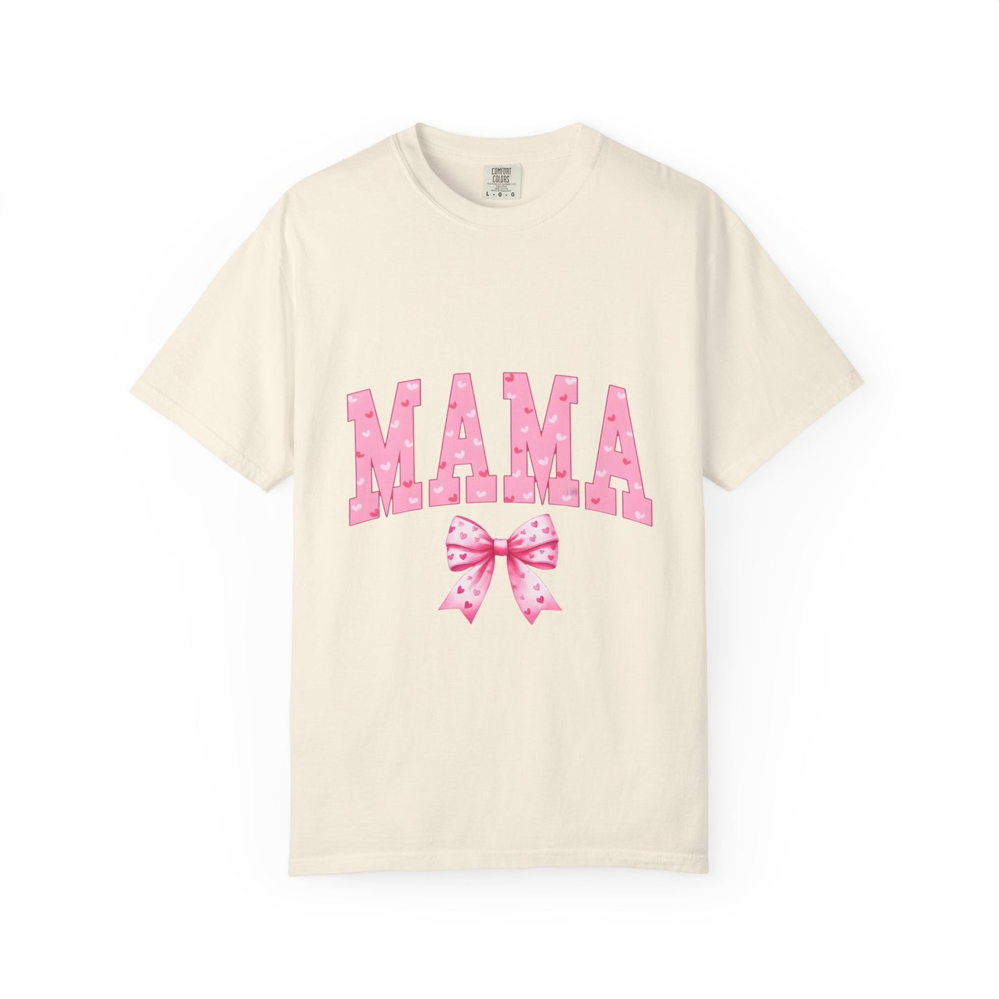 Mama Pink Polka Dot T‑Shirt — Cute Mama Tee with Bow