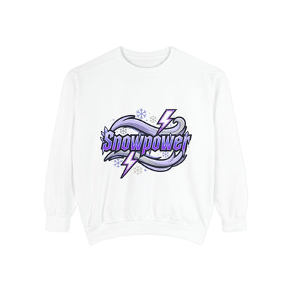 Snowpower Graphic Sweatshirt — Retro Lightning Snowboard Crewneck