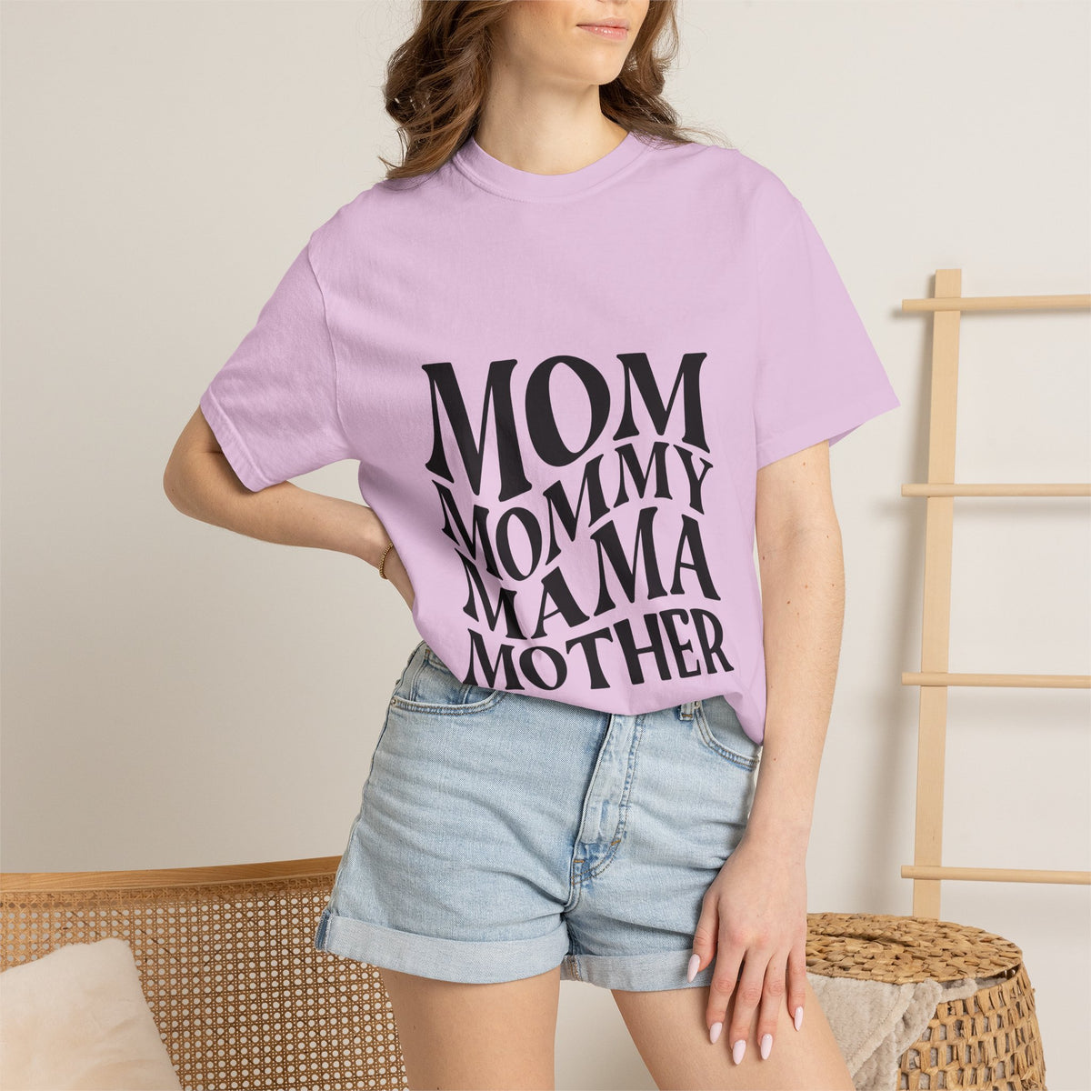 Mom Mommy Mama Mother T-Shirt — Feminine Typography Tee for Mother's Day & Everyday