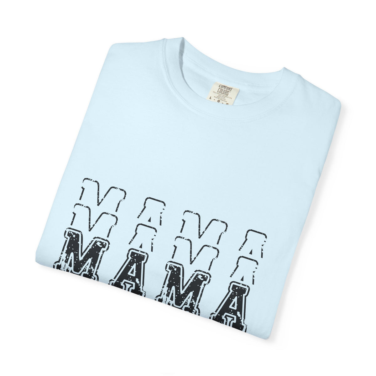 Mama Repeat Graphic T-Shirt — Vintage Outline "MAMA" Mom Tee