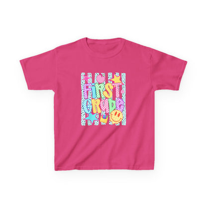 First Grade Kids T‑Shirt — Colorful Back-to-School Design