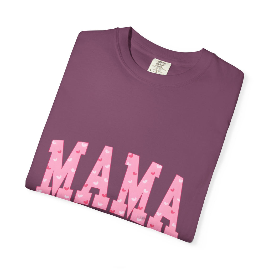 Mama Pink Polka Dot T‑Shirt — Cute Mama Tee with Bow