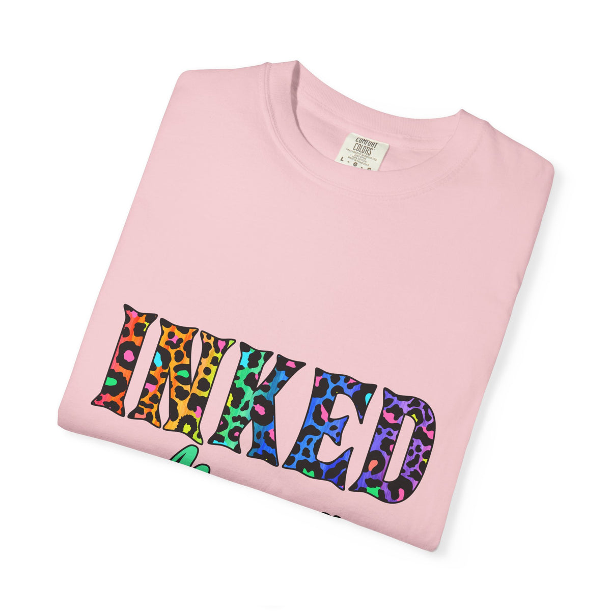 Inked Mama T-Shirt — Colorful Tattoo Script Tee for Moms