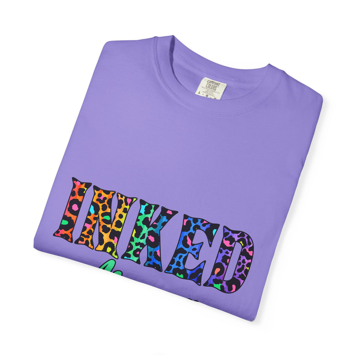 Inked Mama T-Shirt — Colorful Tattoo Script Tee for Moms
