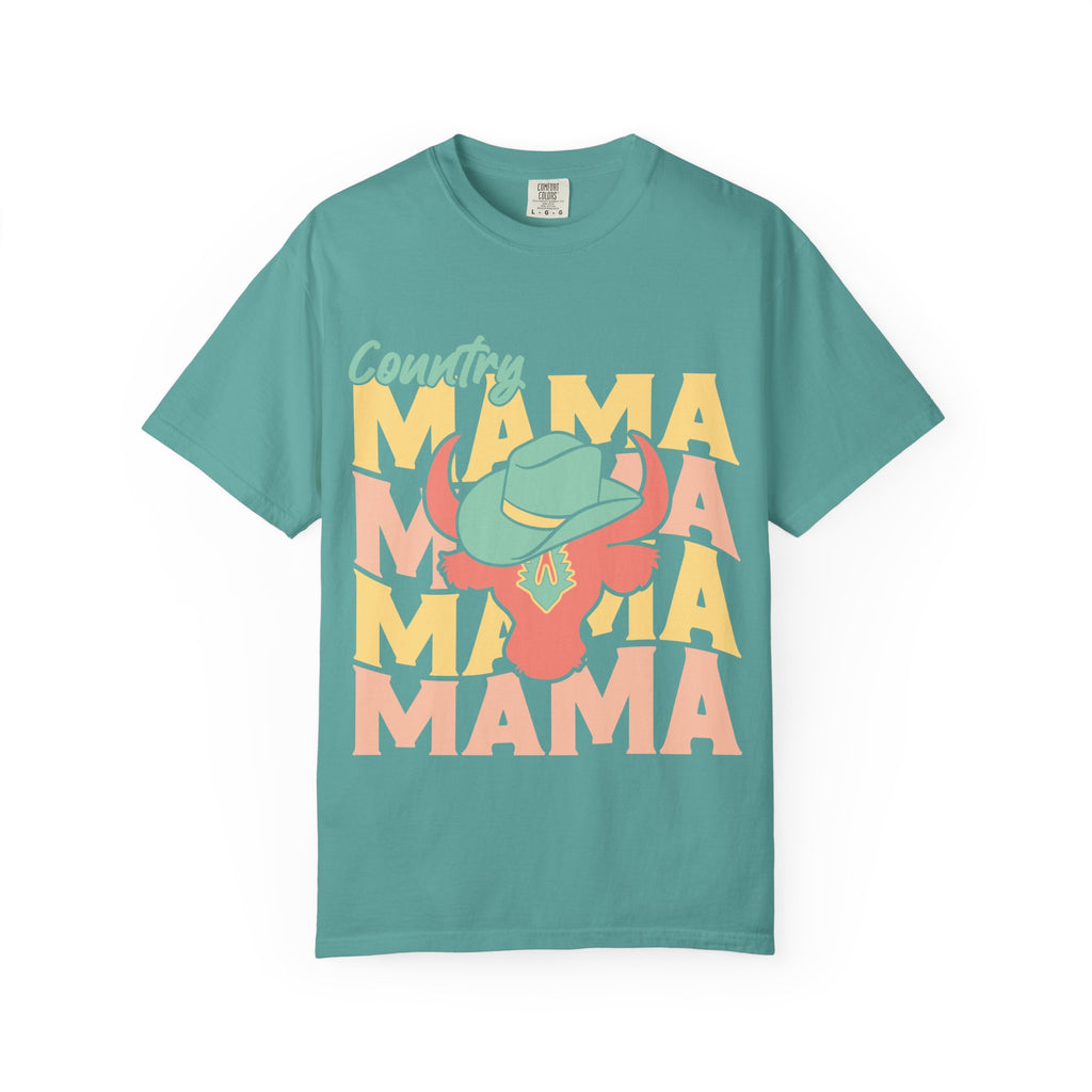 Country Mama T-Shirt — Retro Cowboy Hat Graphic Tee for Moms