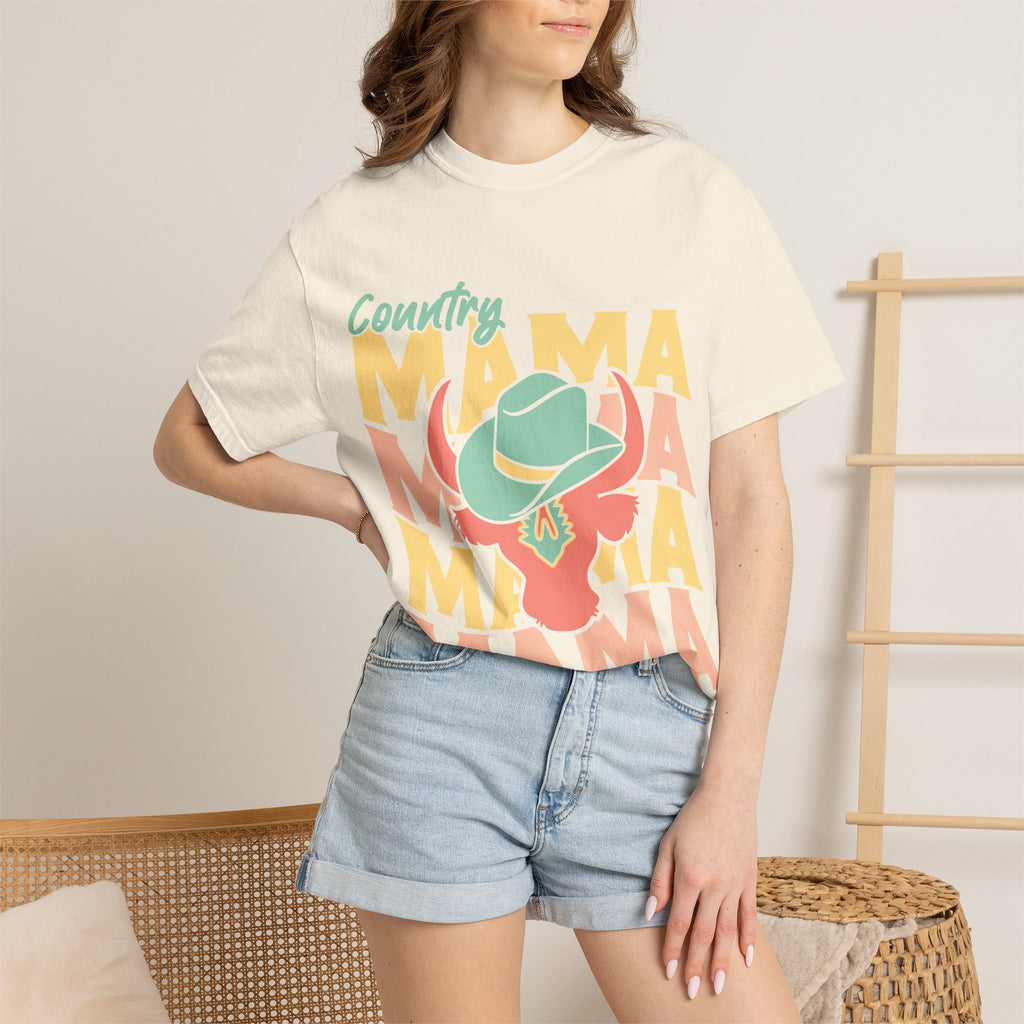Country Mama T-Shirt — Retro Cowboy Hat Graphic Tee for Moms