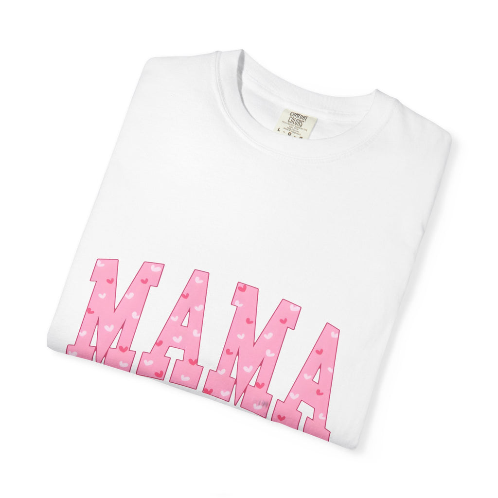 Mama Pink Polka Dot T‑Shirt — Cute Mama Tee with Bow