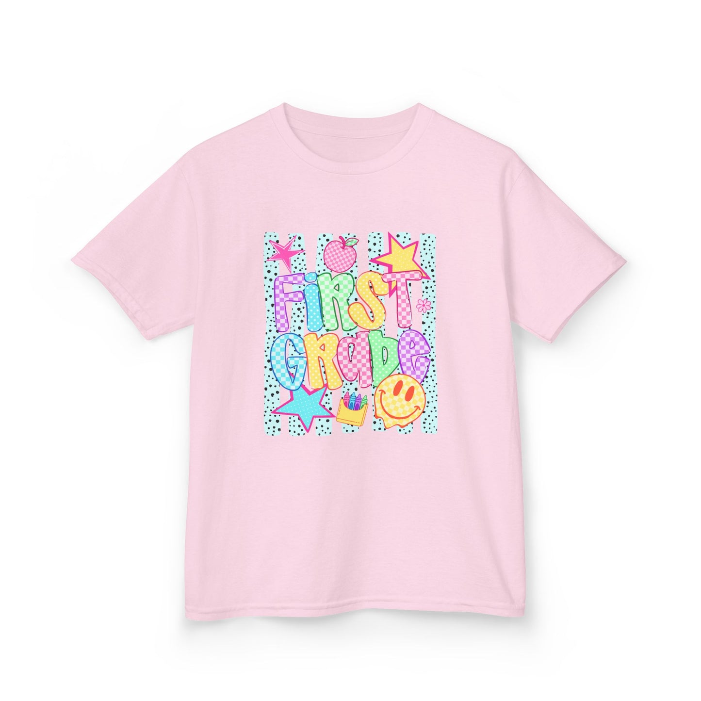 First Grade Kids T‑Shirt — Colorful Back-to-School Design