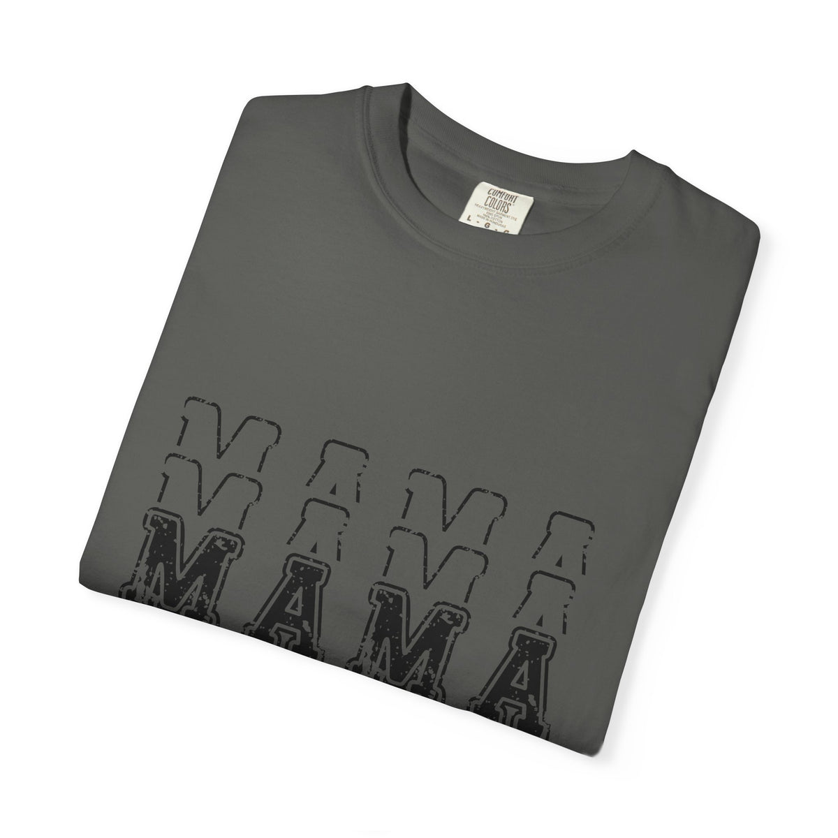 Mama Repeat Graphic T-Shirt — Vintage Outline "MAMA" Mom Tee