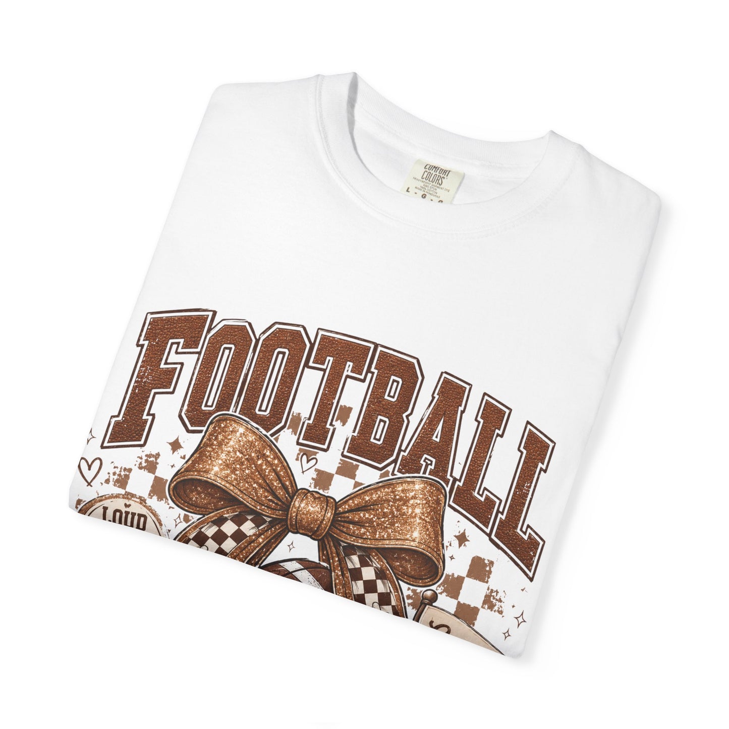 Football Mama T-Shirt — Game Day Mom Shirt with Bow & Football Design