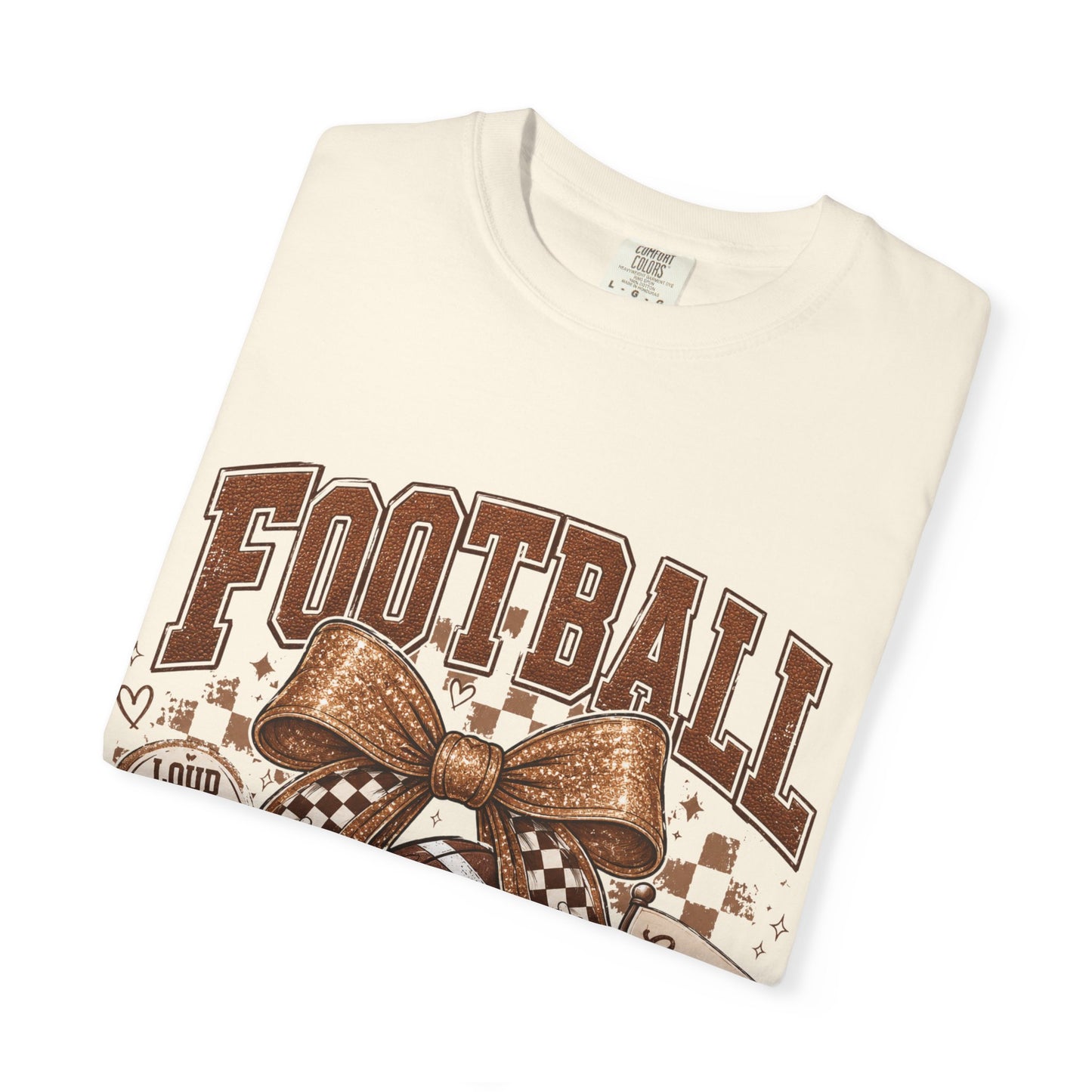 Football Mama T-Shirt — Game Day Mom Shirt with Bow & Football Design