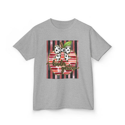 Kids Tee — "Kinder Garten" Apple Design (Back-to-School, Teacher Appreciation)