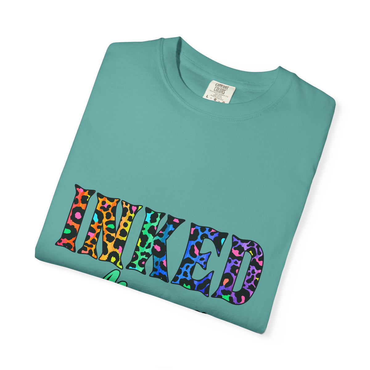Inked Mama T-Shirt — Colorful Tattoo Script Tee for Moms