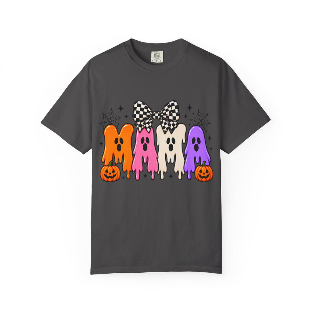 Mama Ghosts Halloween T-Shirt — Cute Spooky Mom Tee with Pumpkins