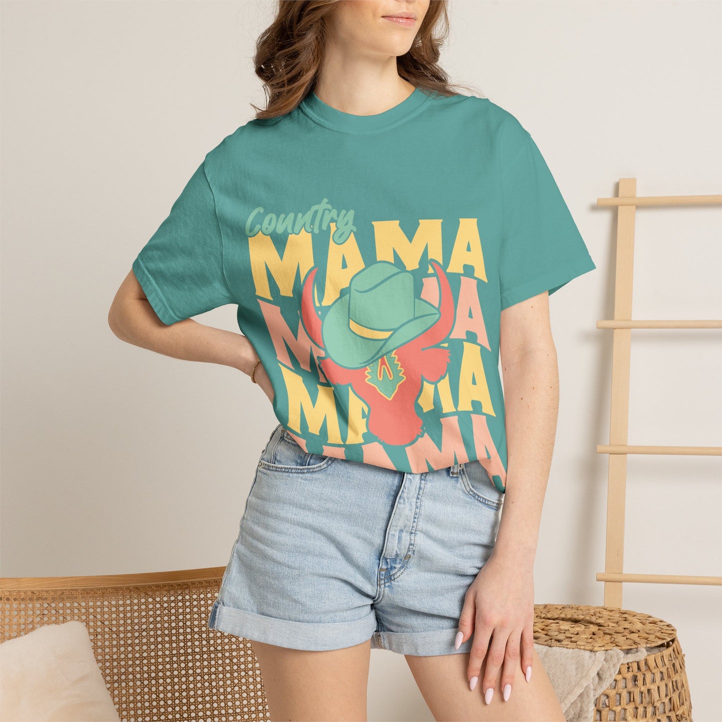 Country Mama T-Shirt — Retro Cowboy Hat Graphic Tee for Moms