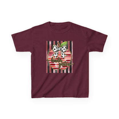 Kids Tee — "Kinder Garten" Apple Design (Back-to-School, Teacher Appreciation)