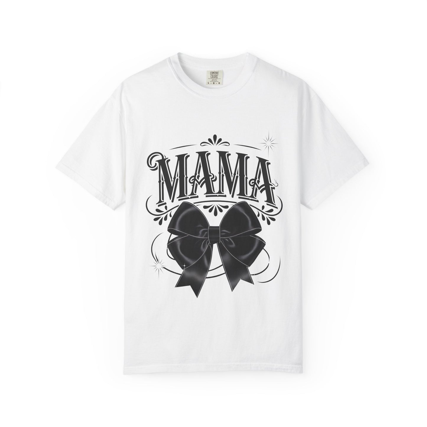 Mama Bow T-Shirt — Vintage Script Graphic Tee for Moms