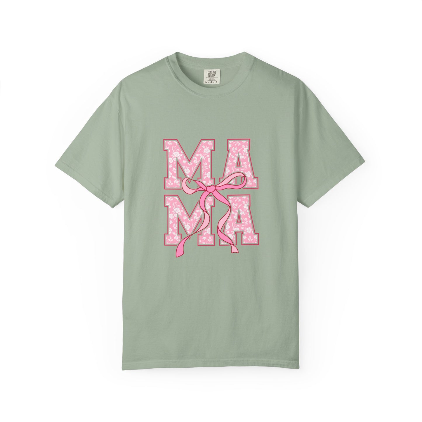 Mama Pink Floral Ribbon T-Shirt