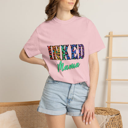 Inked Mama T-Shirt — Colorful Tattoo Script Tee for Moms