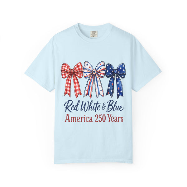Patriotic Bows 'Red White & Blue - America 250 Years' T-Shirt