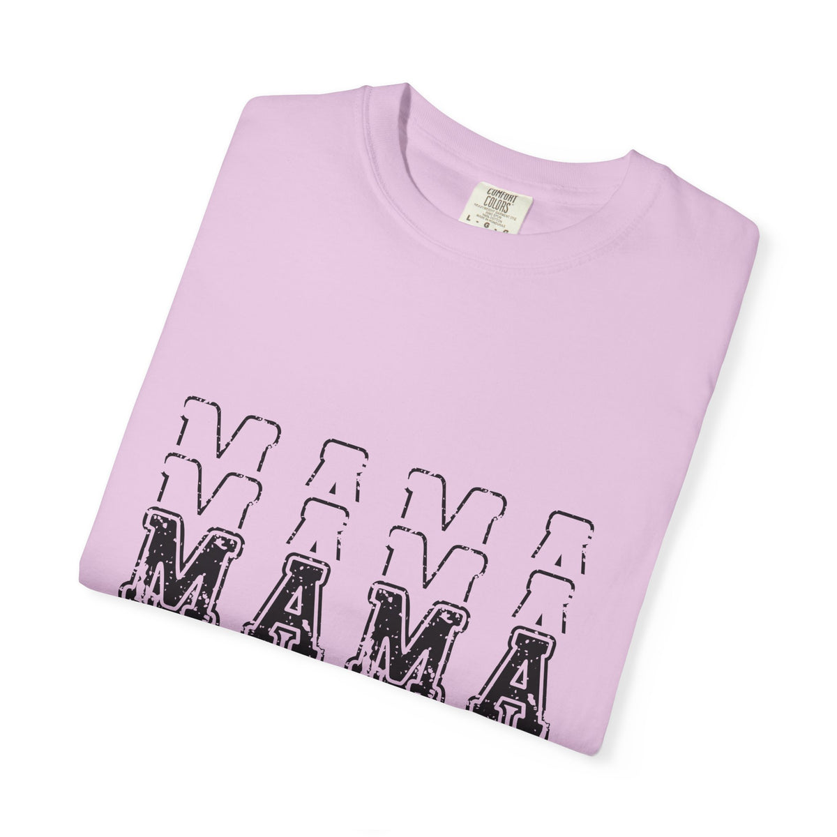 Mama Repeat Graphic T-Shirt — Vintage Outline "MAMA" Mom Tee