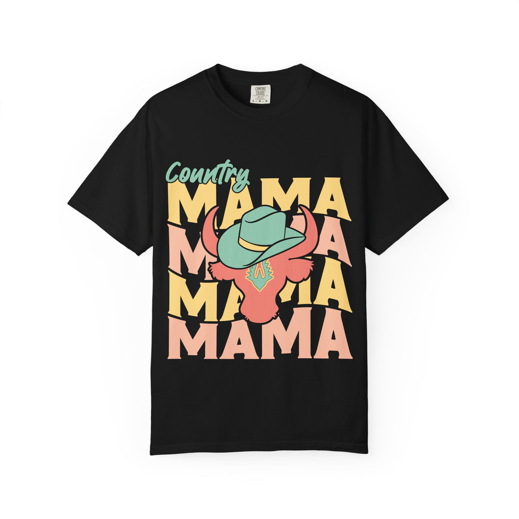 Country Mama T-Shirt — Retro Cowboy Hat Graphic Tee for Moms