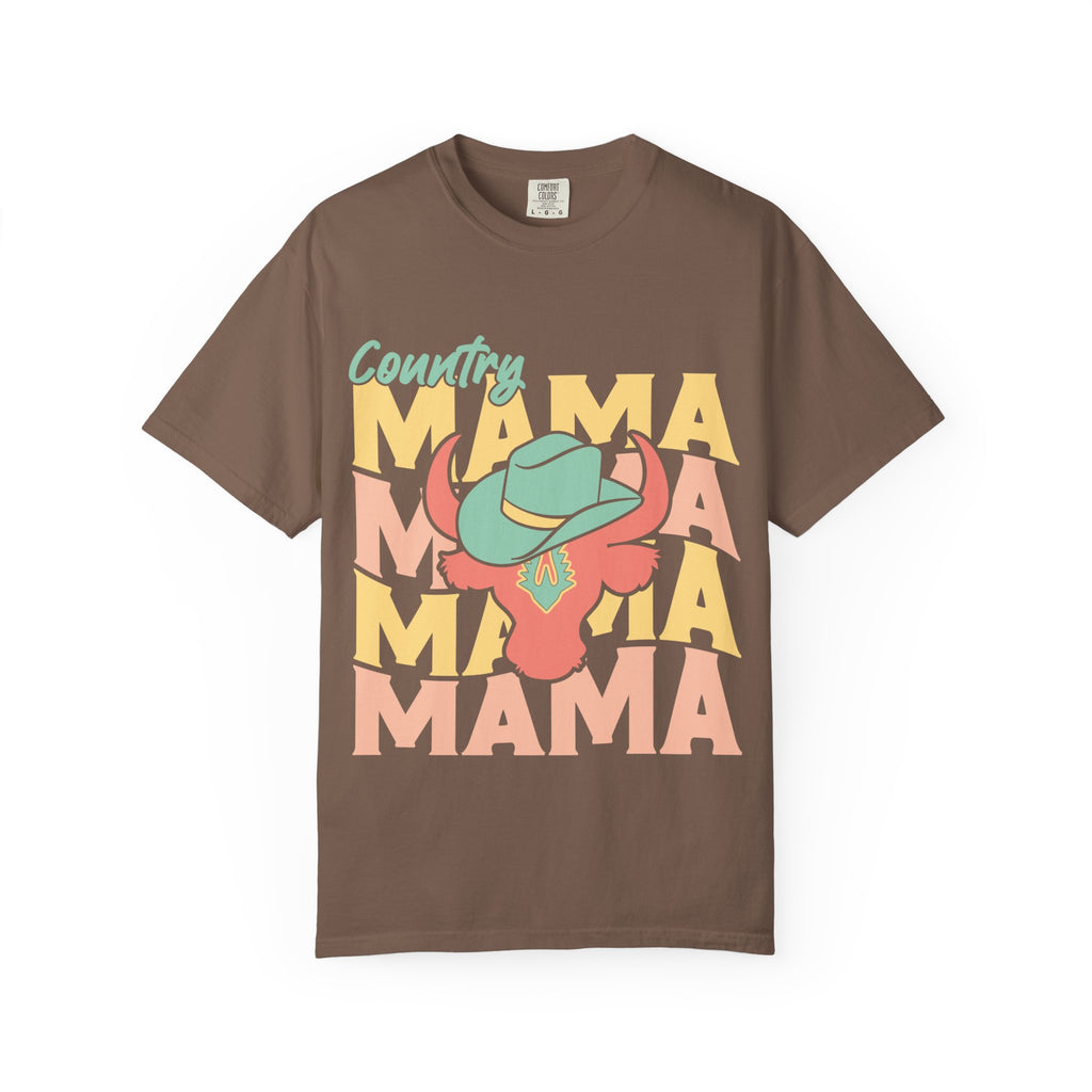 Country Mama T-Shirt — Retro Cowboy Hat Graphic Tee for Moms
