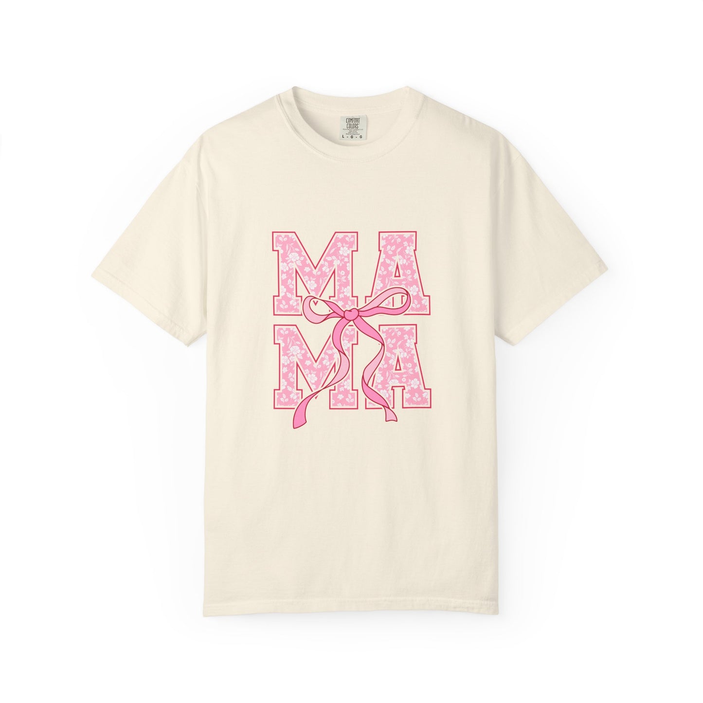 Mama Pink Floral Ribbon T-Shirt