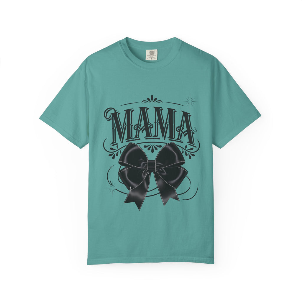 Mama Bow T-Shirt — Vintage Script Graphic Tee for Moms