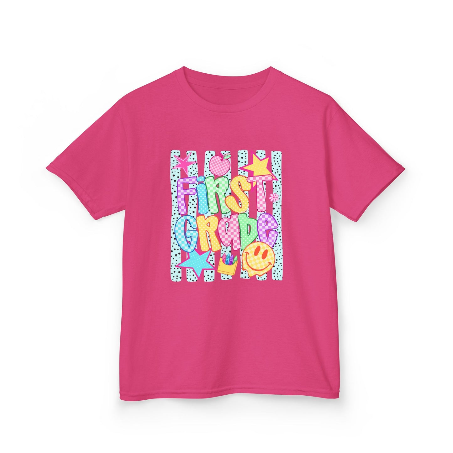 First Grade Kids T‑Shirt — Colorful Back-to-School Design