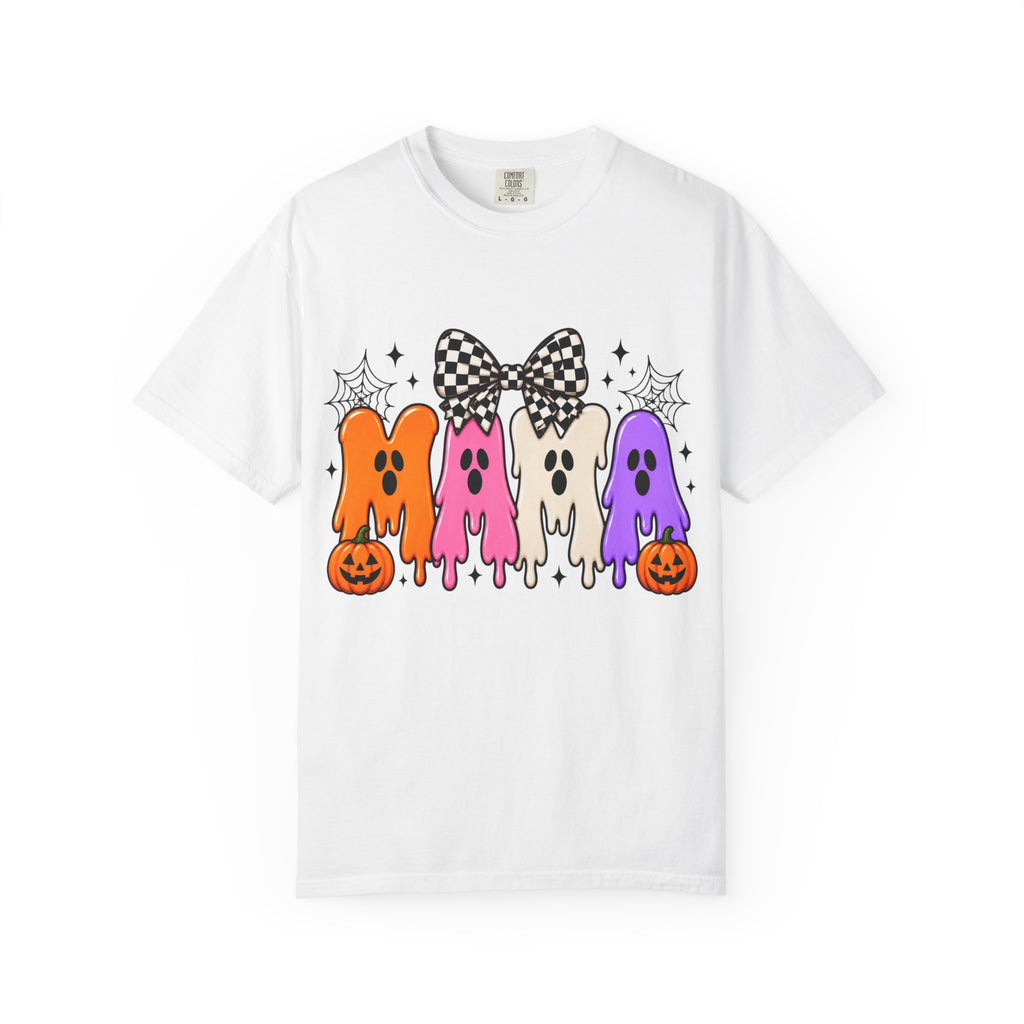 Mama Ghosts Halloween T-Shirt — Cute Spooky Mom Tee with Pumpkins