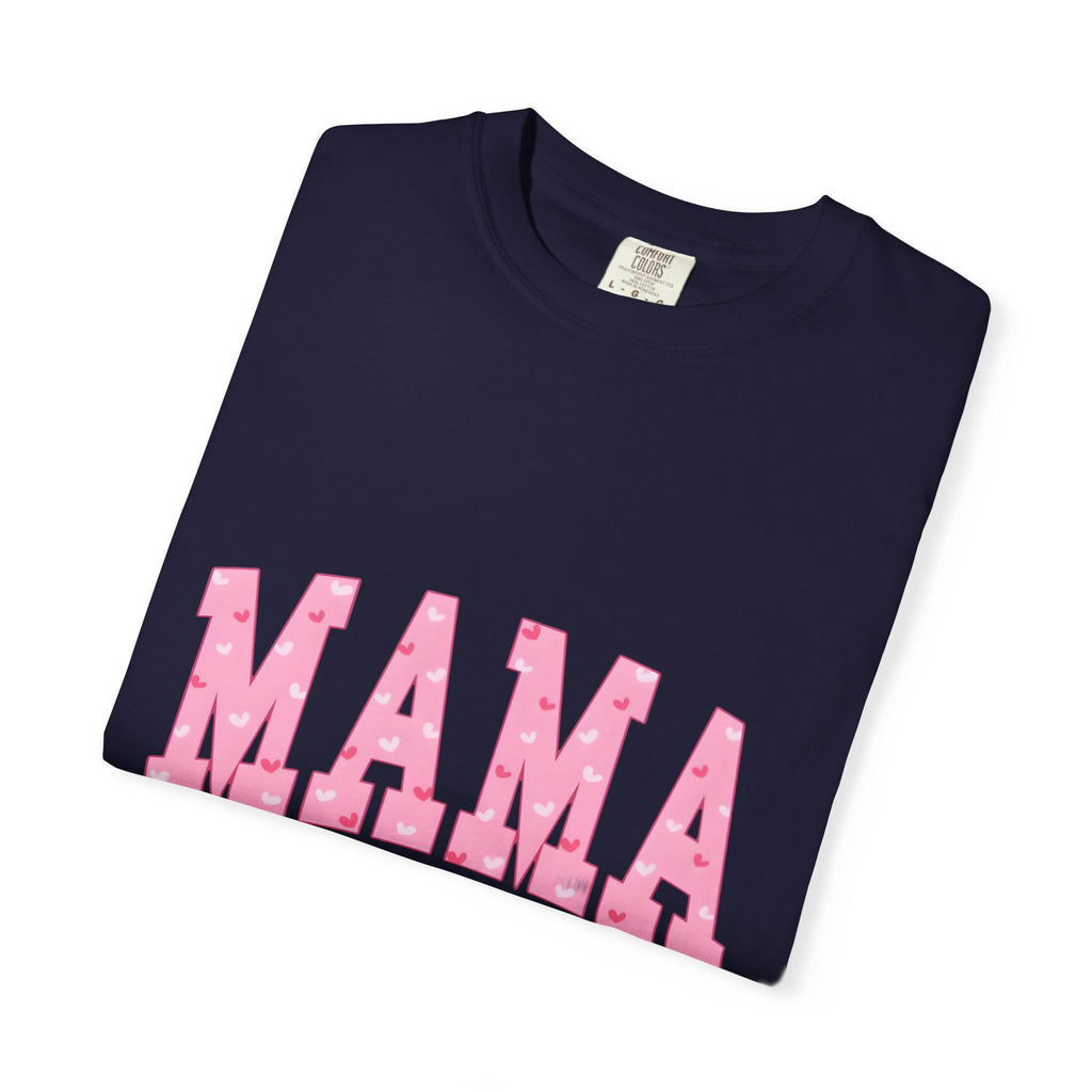 Mama Pink Polka Dot T‑Shirt — Cute Mama Tee with Bow