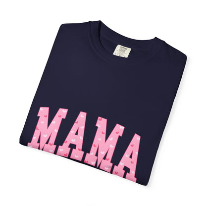 Mama Pink Polka Dot T‑Shirt — Cute Mama Tee with Bow