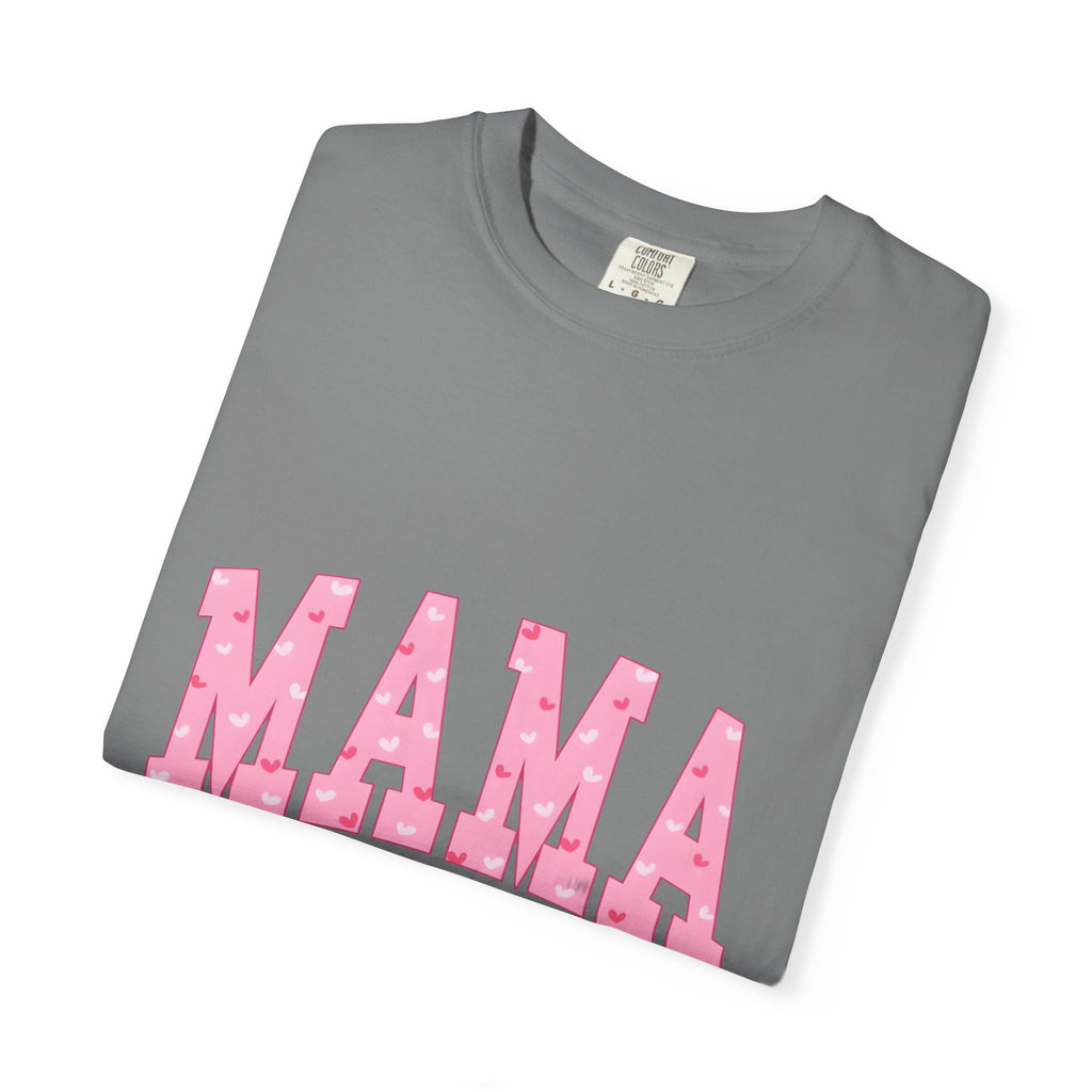 Mama Pink Polka Dot T‑Shirt — Cute Mama Tee with Bow