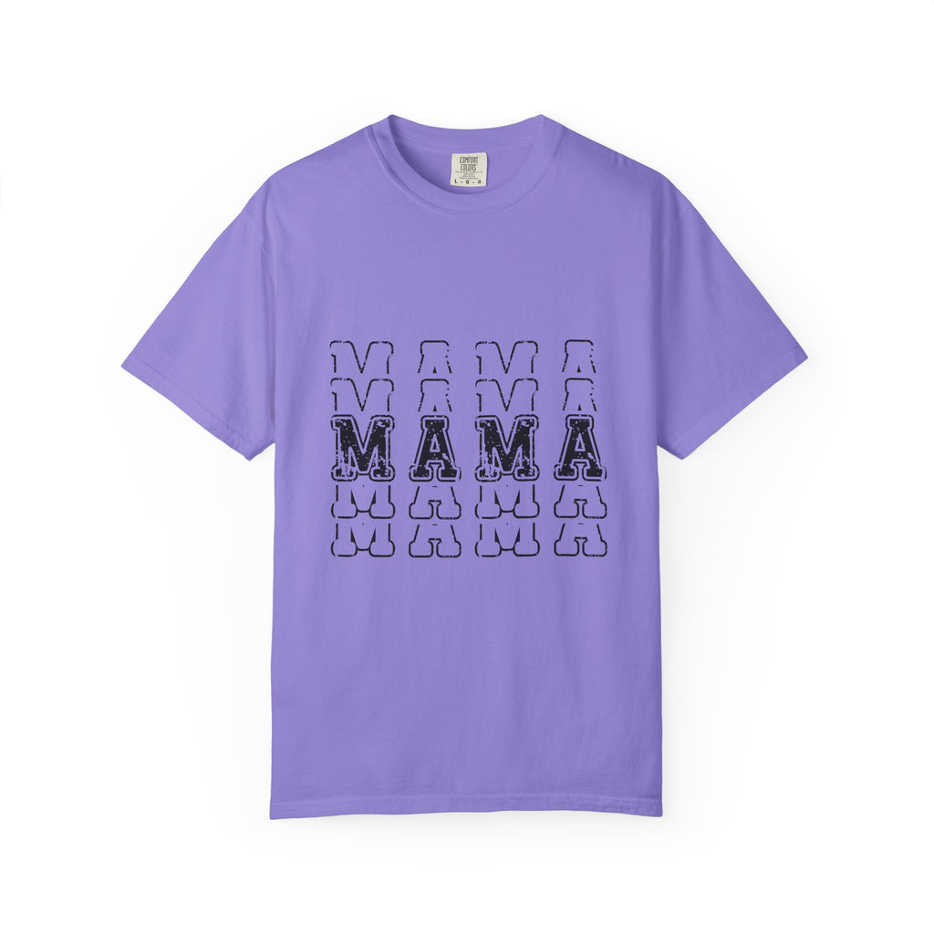 Mama Repeat Graphic T-Shirt — Vintage Outline "MAMA" Mom Tee
