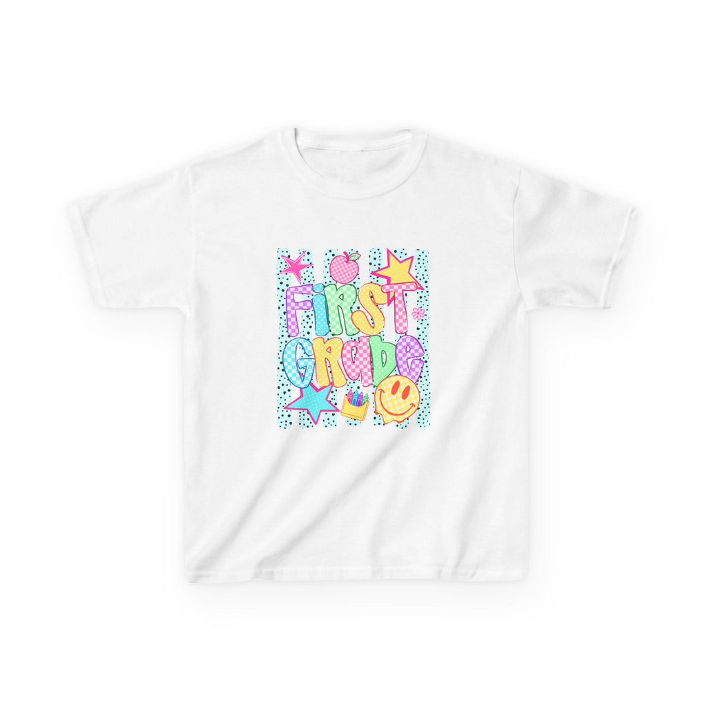 First Grade Kids T-Shirt — Colorful Back-to-School Design